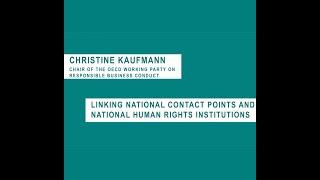 Linking OECD National Contact Points & National Human Rights Institutions