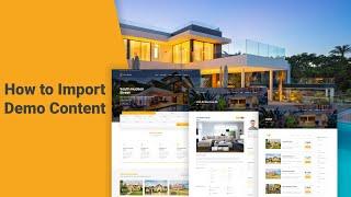 How to Import Demo Content ExpertEstate Real Estate Theme