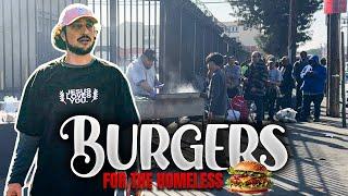 Making Cheeseburgers For The Homeless!