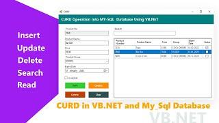 VB.NET- SQL (XAMPP) | insert, update, delete, search [CRUD] in Visual Basic Net