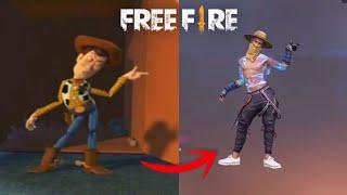 ORÍGEN DE LOS BAILES(emotes) DE FREE FIRE // vida real