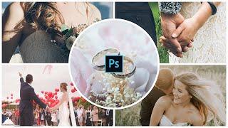 How to create a wedding photo collage in Adobe Photoshop