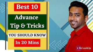 Excel Tricks: Best 10 Advanced Excel Tips & Tricks In 20 Min You Should know | BeLookUp