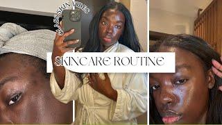 MY GLASS SKIN SKINCARE ROUTINE: featuring both high end and drug store favorites || Vlogmas day 4