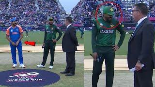 Babar Azam Can't Stop Laughing When Rohit Sharma forget during Toss IND v PAK