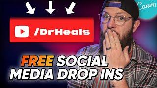 FREE Social Media Drop-Ins in Canva! || [Canva for Streamers Tutorial]