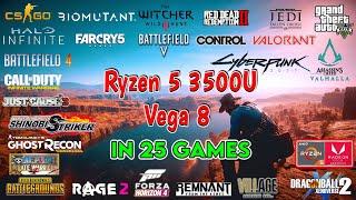 Ryzen 5 3500U Vega 8 Test in 25 Games in 2022 | hp 14s