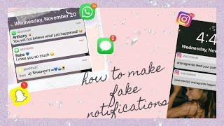 How To Make Fake Notifications for iMessage, WhatsApp, Snapchat and Instagram | For iOS and Android