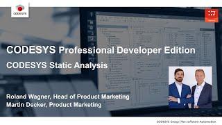 CODESYS Professional Developer Edition – CODESYS Static Analysis