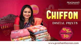 Banarasi Chiffon With Digital Prints @ Rs. 4,390/- | Sugar Rush Sale - Upto 30% Off | Prashanti