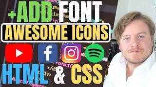 How to Add Font Awesome Icons in HTML and CSS