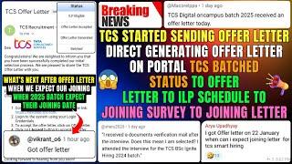 TCS Offer Letter Released 2024-2025 | TCS Offer Letter to JL to DOJ Timeline, Duration, Process 2025