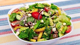 Самый вкусный греческий салат! Легкий и вкусный афинский салат!