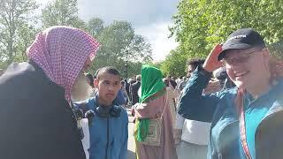 German Lady Gets Shy To Know That Sheikh Knows This! Sheikh Ibn Hazm Speakers Corner Sam Dawah