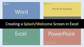 Creating a Splash or Welcome Screen in Excel - Simple Coding