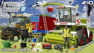 HARVESTING GRASS SILAGE W/TRACKED CLAAS JAGUAR 880 | Court Farm | Farming Simulator 22 | Episode 10