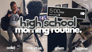 5AM HIGH SCHOOL MORNING ROUTINE | ootd, chit chat, classes, shower routine