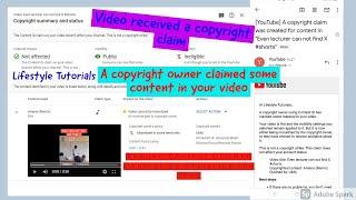 A Copyright Owner Has Created  A Copyright Claim Using Content ID For This Video Content