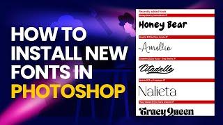 How To Download and INSTALL FREE NEW  Fonts in PHOTOSHOP | Step By Step Guide