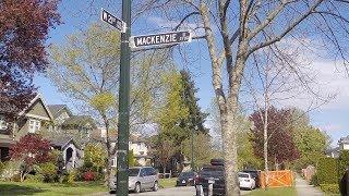 Walking in Vancouver Canada. Life in the City. Tour of West 21st Ave. Gorgeous Spring Conditions.