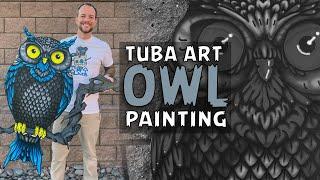 How to Paint an OWL || Tuba Art