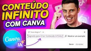 SEGREDO para Criar conteúdo Infinito Usando a Inteligência Artificial da Ferramenta Canva!