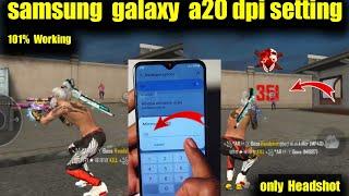 Samsung A20 dpi Setting For Free Fire || how to Change DPI setting in samsung a20 mobile