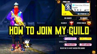 How to join my Guild Hakson Pro Yt Guild - Garena free fire max #shorts #freefire