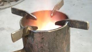 How to make a simple and beautiful waste oil burning stove super effective idea....