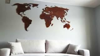 How to make handmade wooden world map