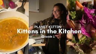 Kittens in the Kitchen Ep 1 | YouTube circa 2010s; butternut squash soup & daikon slaw | 3.1.224