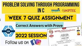 Problem Solving Through Programming In C | Week 7 Answers 2022 | NPTEL ||