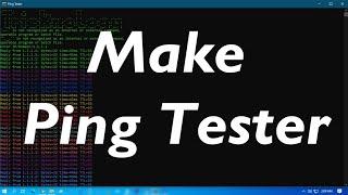 How To Make Your Own Ping Tester | Batch Script