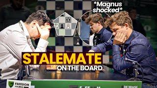 Magnus Carlsen misses a stunning stalemate trick | Bok vs Carlsen | World Blitz 2024