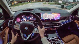 신형 BMW X7 페이스리프트 40i LCI POV 1인칭 야간 드라이브