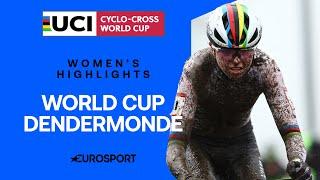 GRUELLING MUDDY WIN!  | 2024 UCI Cyclocross World Cup Dendermonde Women's Highlights