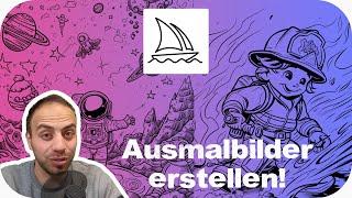 Ausmalbilder für Kinder selber machen - Mit künstlicher Intelligenz in Midjourney Tutorial [deutsch]