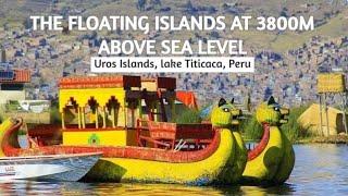 The life at 3800m on a natural floating island | Virtual tour of Uros islands, lake Titicaca, Peru