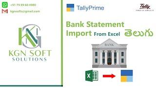 Bank Statement Import from Excel to Tally