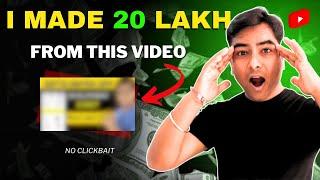 Revealing My Secrets  How I made 20 Lakh form this Youtube video by selling my service.