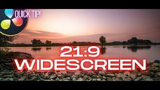 REAL 21:9 Cinematic Widescreen In Davinci Resolve - Quick Tip!