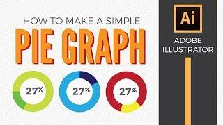 How to make a simple pie graph in Adobe Illustrator - Graphic Design How to