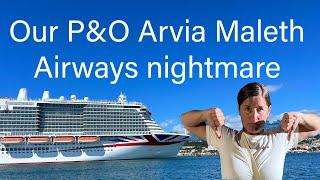 P&O Arvia Maleth Aero stuck in Antigua cruise