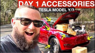 Tesla Model Y and Model 3 Day 1 Accessories You Must Have!!!!