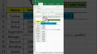 OFFSET Function in Excel | Dynamic OFFSET formula in Excel | Offset in Excel #offset #offset365