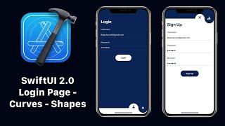 SwiftUI 2.0 Login Page - Custom Curves - Shapes - Animations - Xcode 12 - SwiftUI 2.0 Tutorials