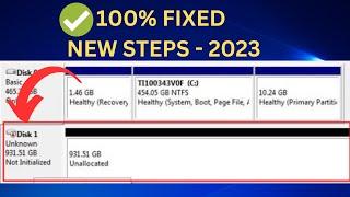 100% FIXED - Disk 1 unknown not initialized In Windows 10/Windows 11