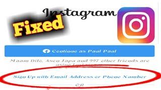 How to Fix Instagram Sign Up, Account Create, Login Problem Solved