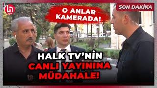 SON DAKİKA! Valilik önünde, Halk TV Muhabiri Ferit Demir'e canlı yayında müdahale girişimi!