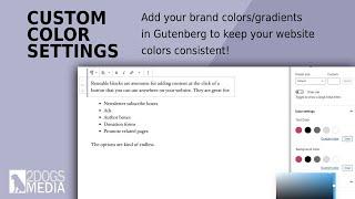 Adding Custom Colors To Gutenberg Color Settings